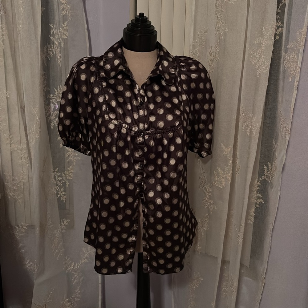polka dot blouse